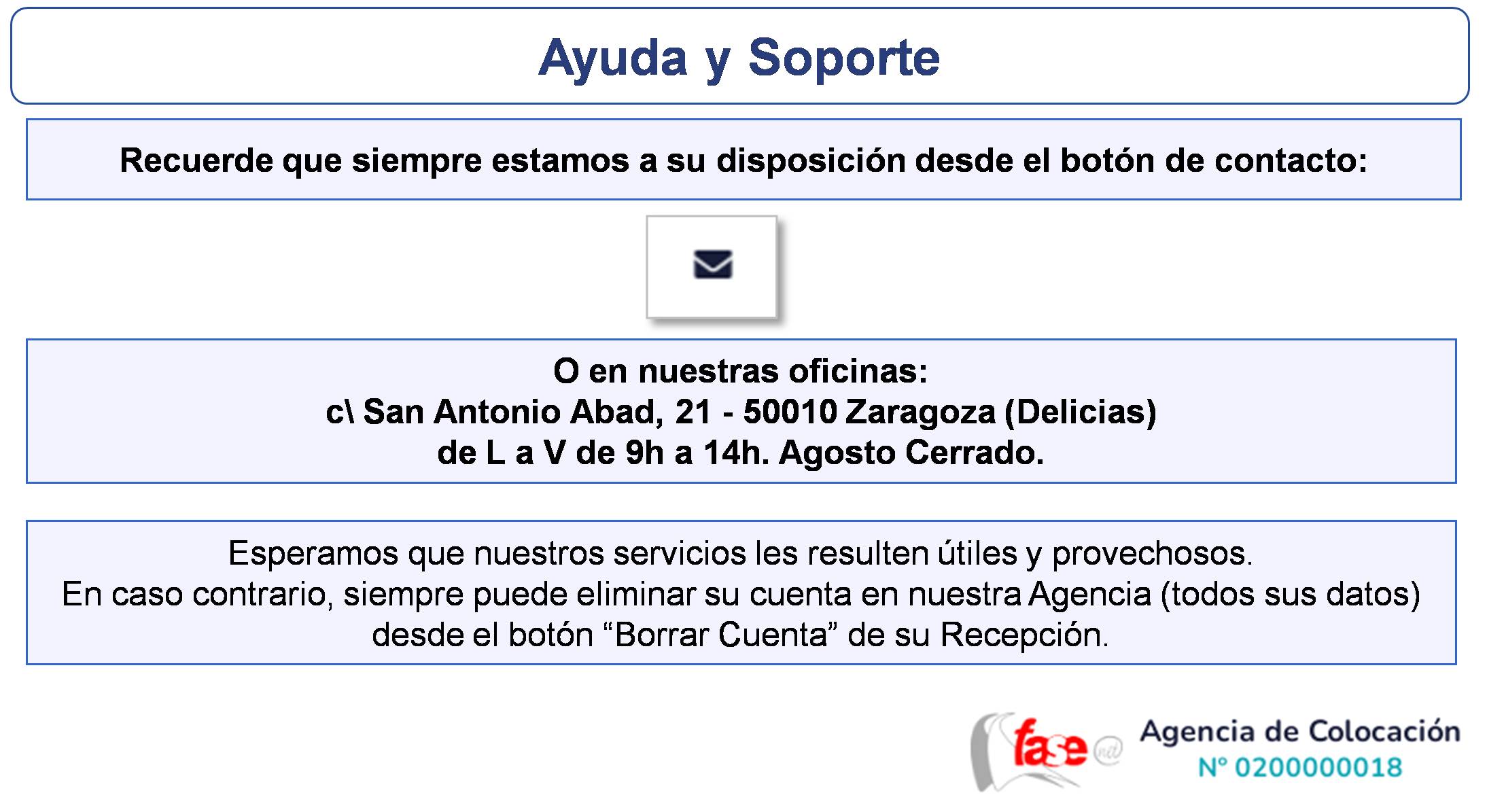 Ayuda y Soporte