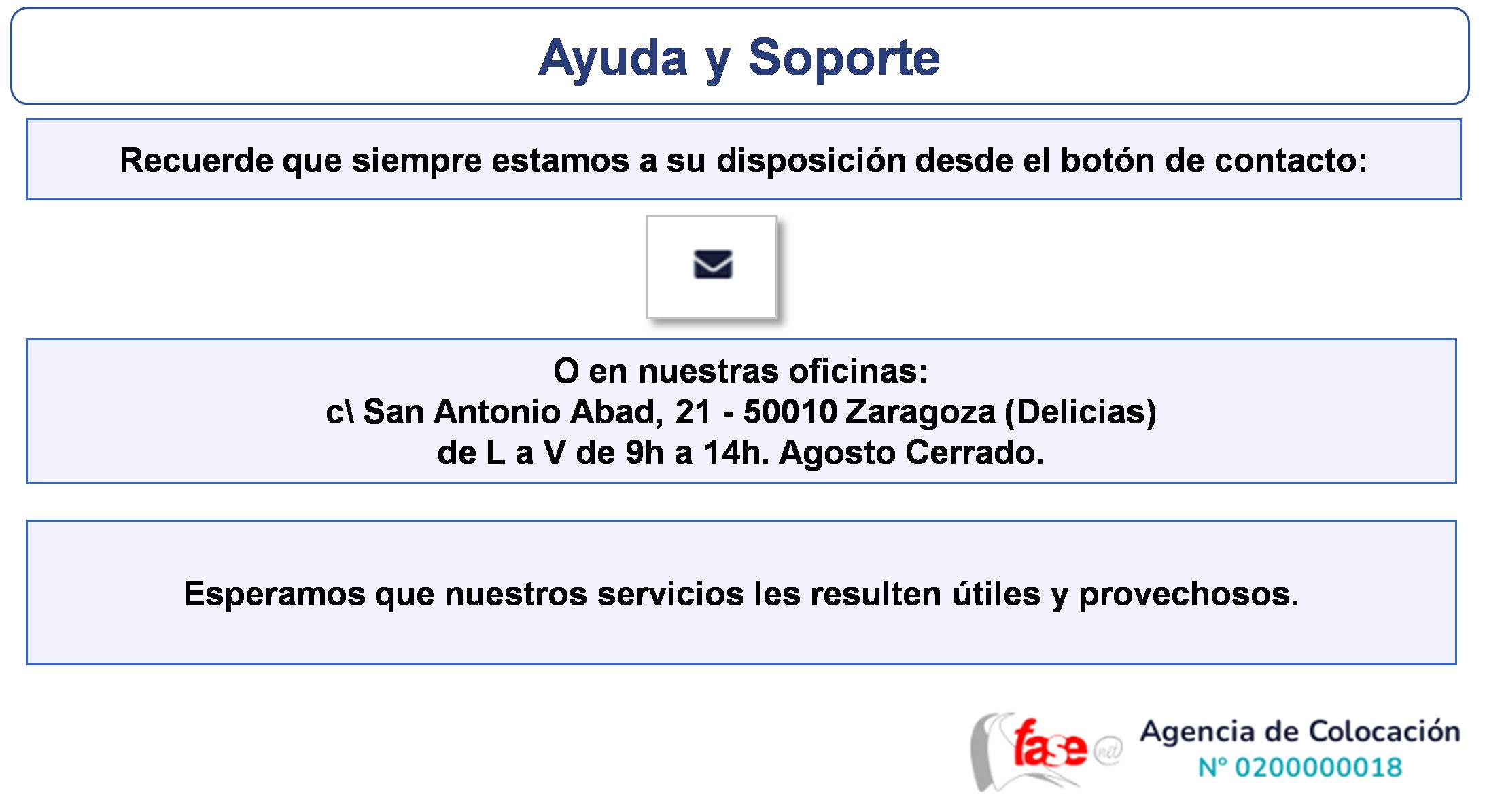 Ayuda y Soporte